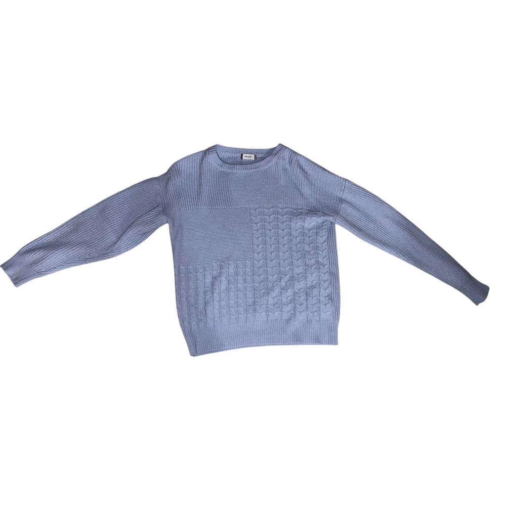 Browny Blue Sweater Size S | Comfy Preppy Knit Pullover | Cozy Casual Classic